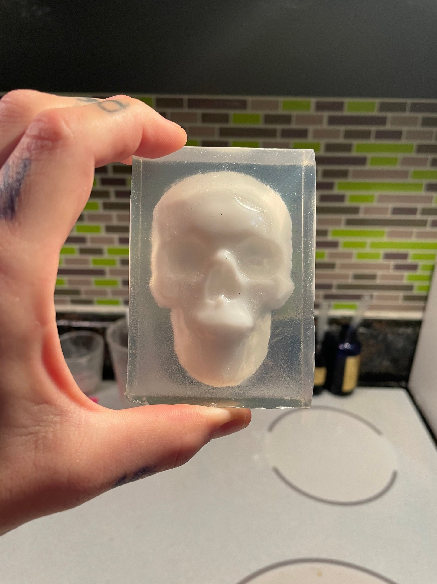 Lime Black Pepper Skull Double Butter Soap