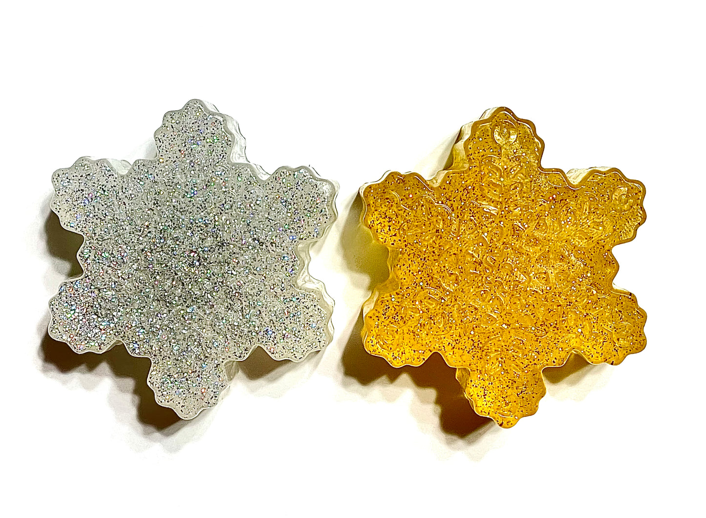 Peppermint Fir Needle Snow Flake Soap Set